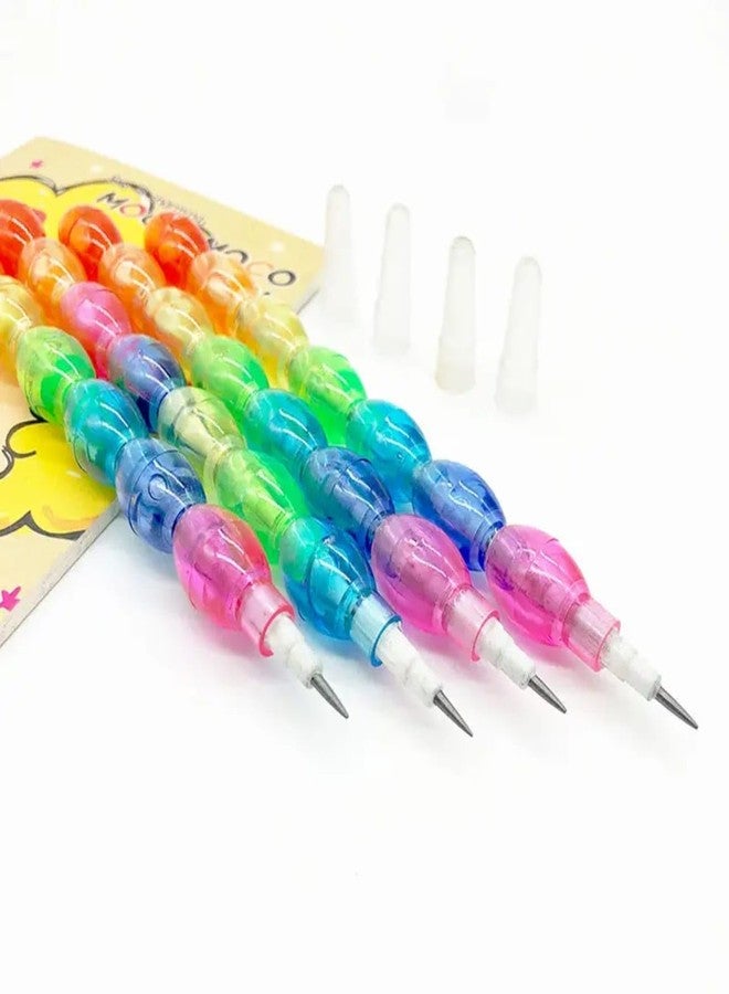 VTL Rainbow Puzzle Mechanical Pencils - Pack of 12 | Fun Colorful Interlocking Beads Design | 2.0mm Lead | Refillable & Replaceable Pencil Tips | Perfect for Kids, Students & Return Gifts - Image 1